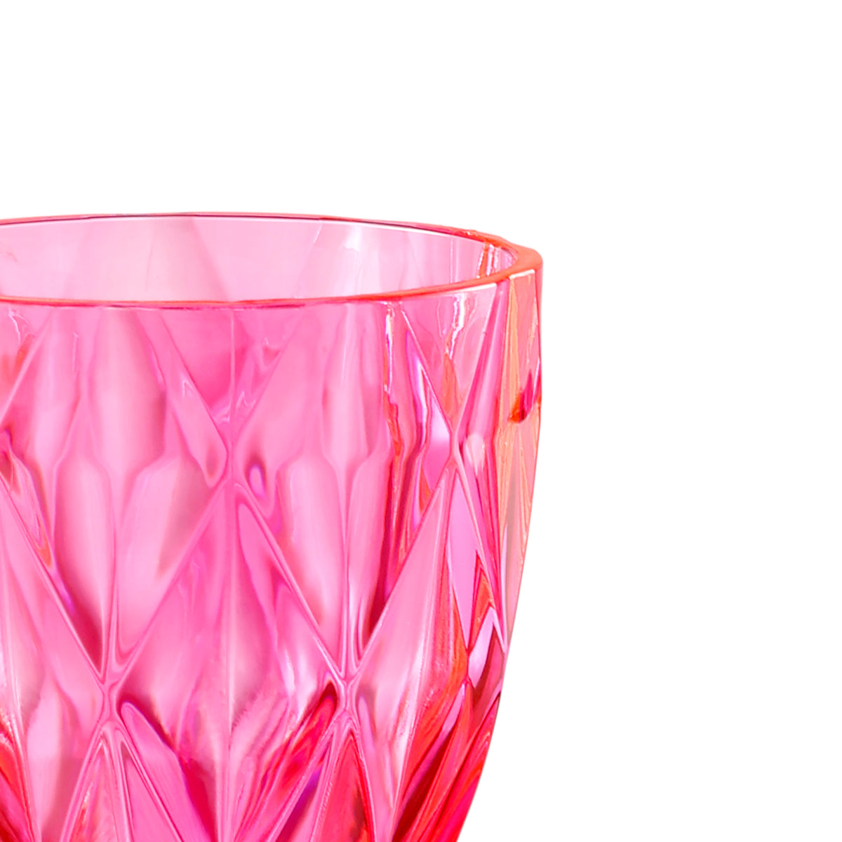 Pink Vintage Acrylic Goblets (6 pcs/pack) Size: 6 in | Wedding | Event