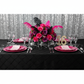 Pintuck 90"x132" Rectangular Tablecloth - Black | charger plate | dinner plate | wine goblet |