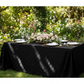 Pintuck 90"x132" Rectangular Tablecloth - Black | charger plate | dinner plate | wine goblet | flower premade runner | 