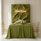 Olive pleated crinkle anniversary panel with neon