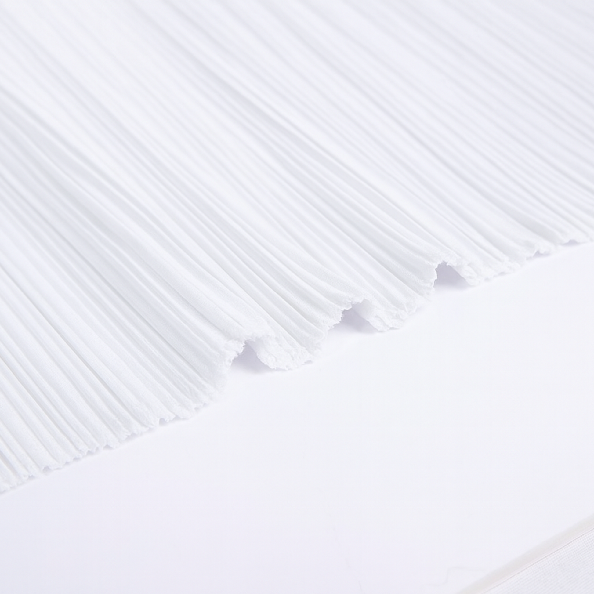 Pleated Crinkle DIY Textured Fabric 10 yards - White