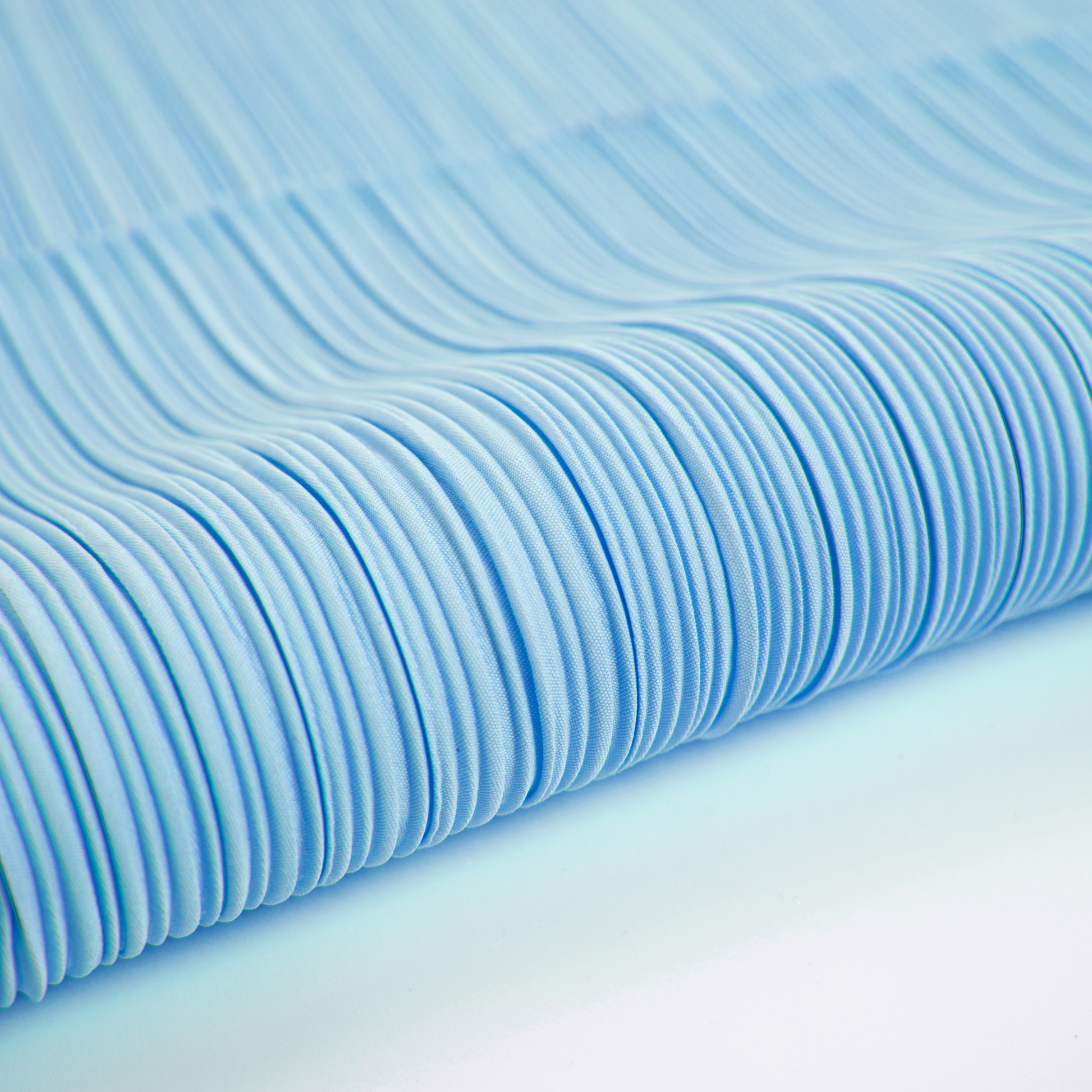 Pleated Crinkle DIY Textured Fabric 10 yards - Baby Blue
