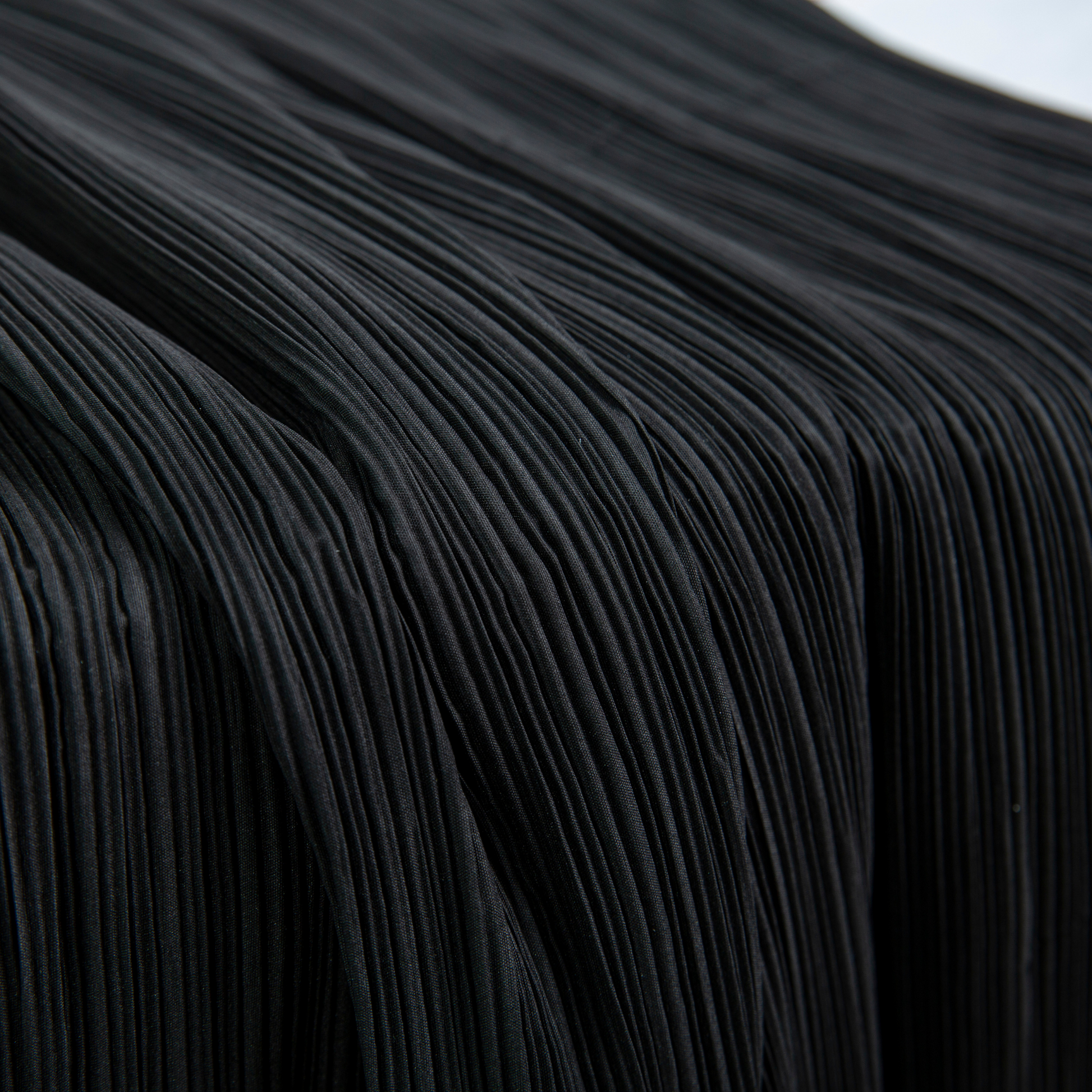 Pleated Crinkle DIY Textured Fabric 10 yards - Black