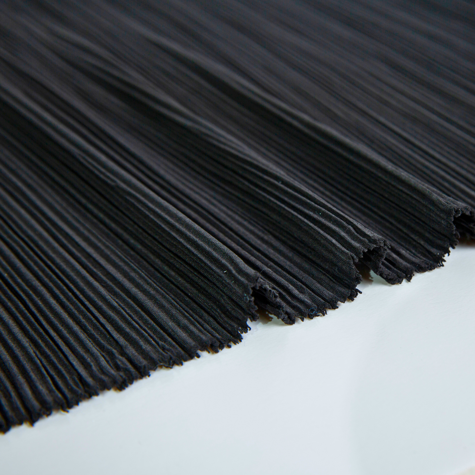 Pleated Crinkle DIY Textured Fabric 10 yards - Black