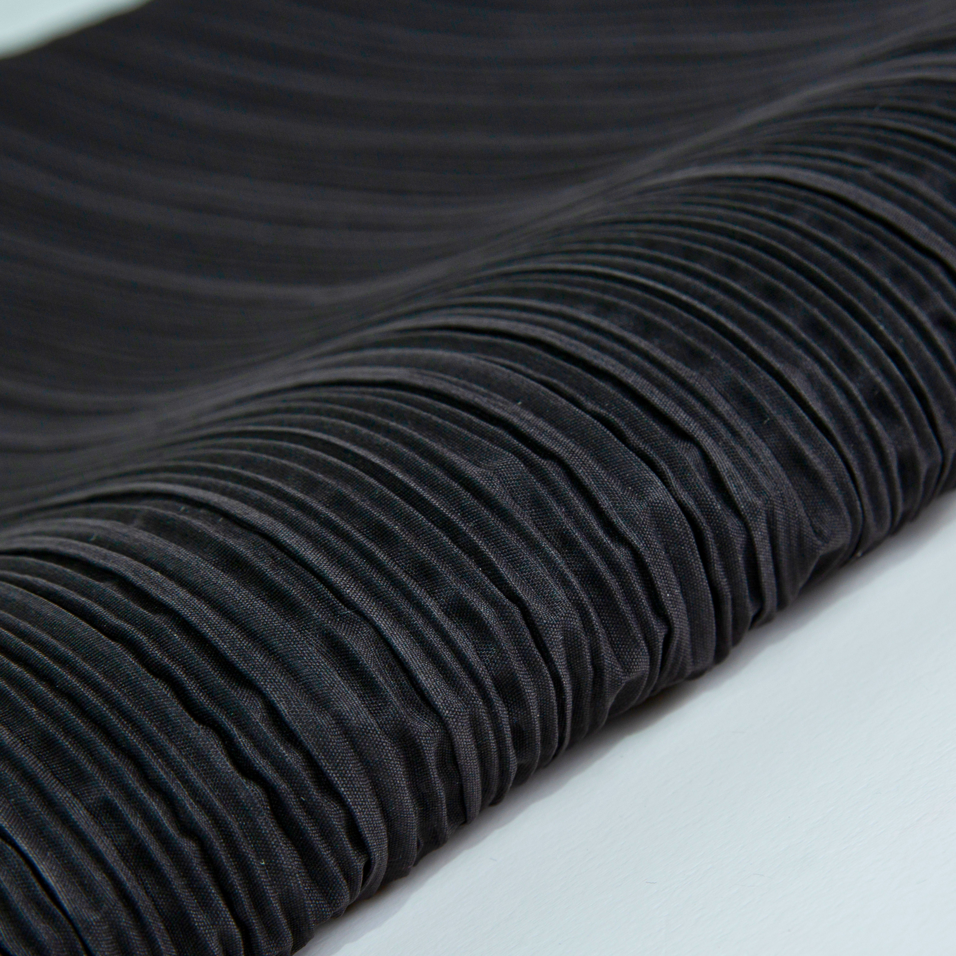 Pleated Crinkle DIY Textured Fabric 10 yards - Black