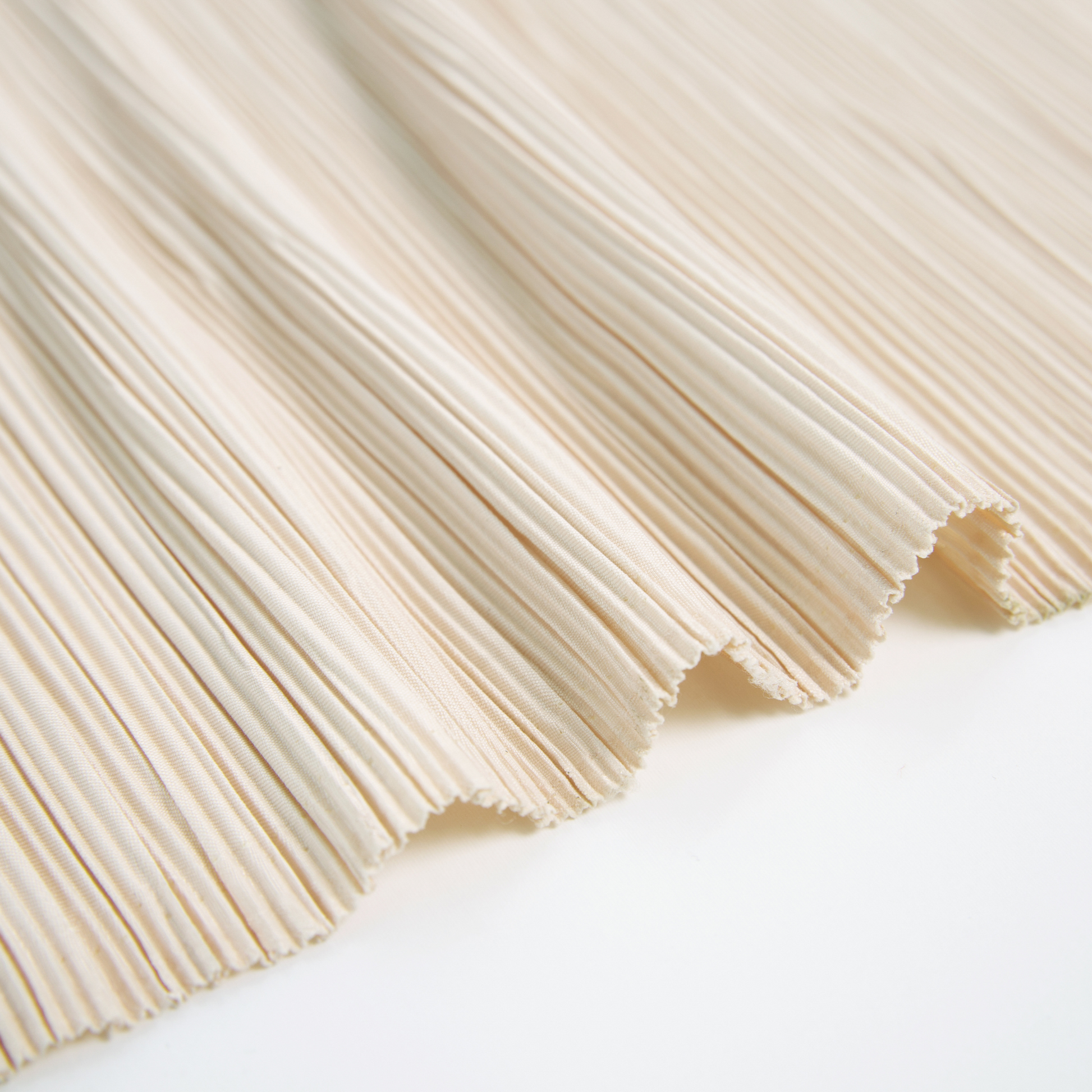 Pleated Crinkle DIY Textured Fabric 10 yards - Champagne
