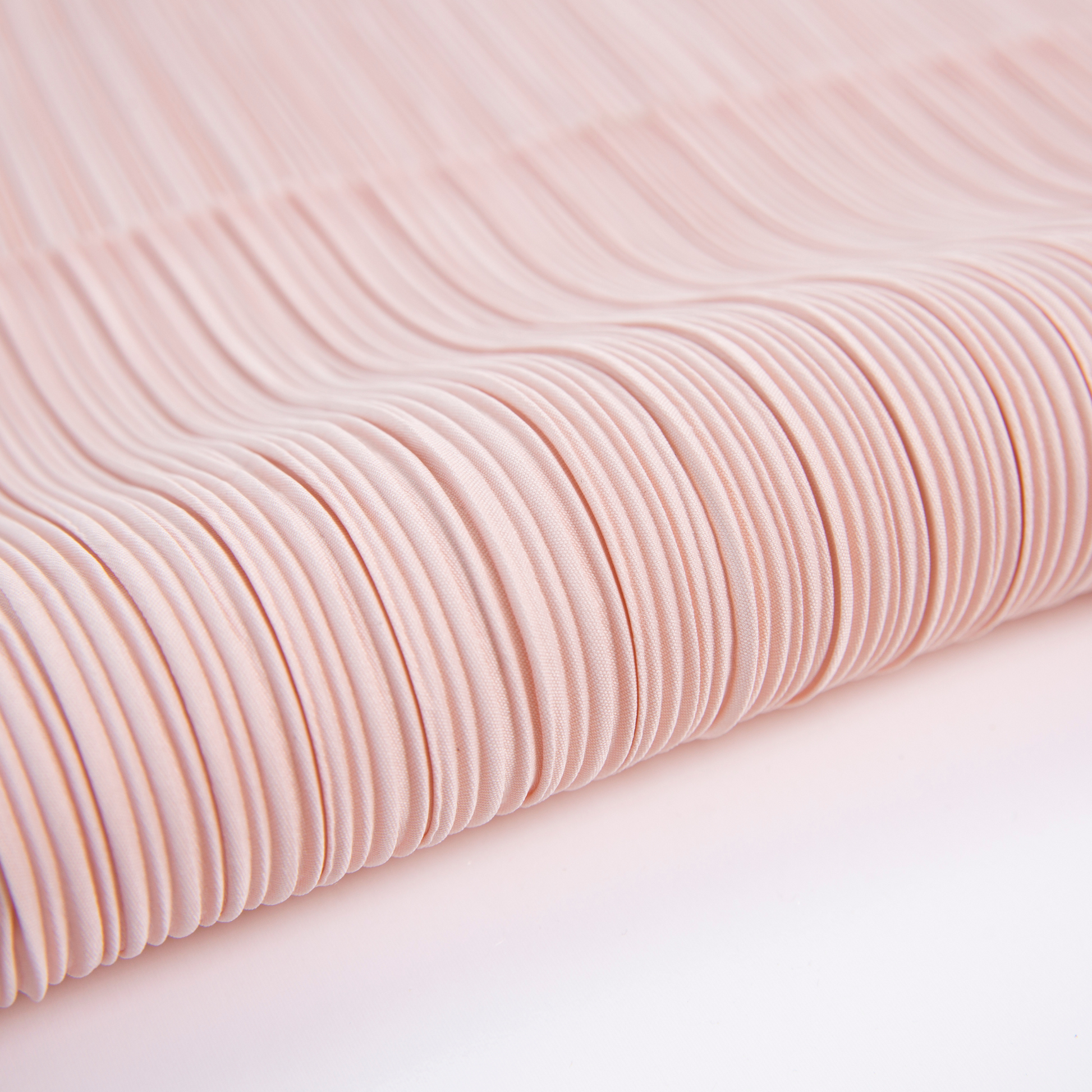 Pleated Crinkle DIY Textured Fabric 10 yards - Blush/Rose Gold
