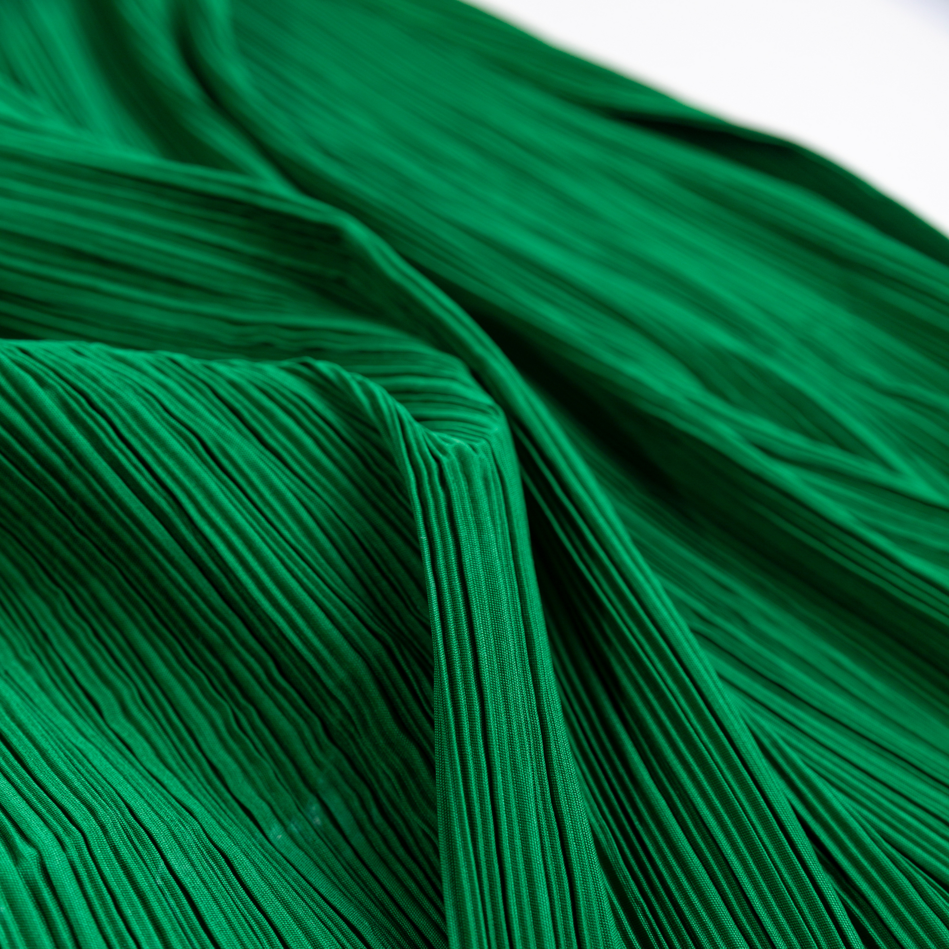 Pleated Crinkle DIY Textured Fabric 10 yards - Emerald Green
