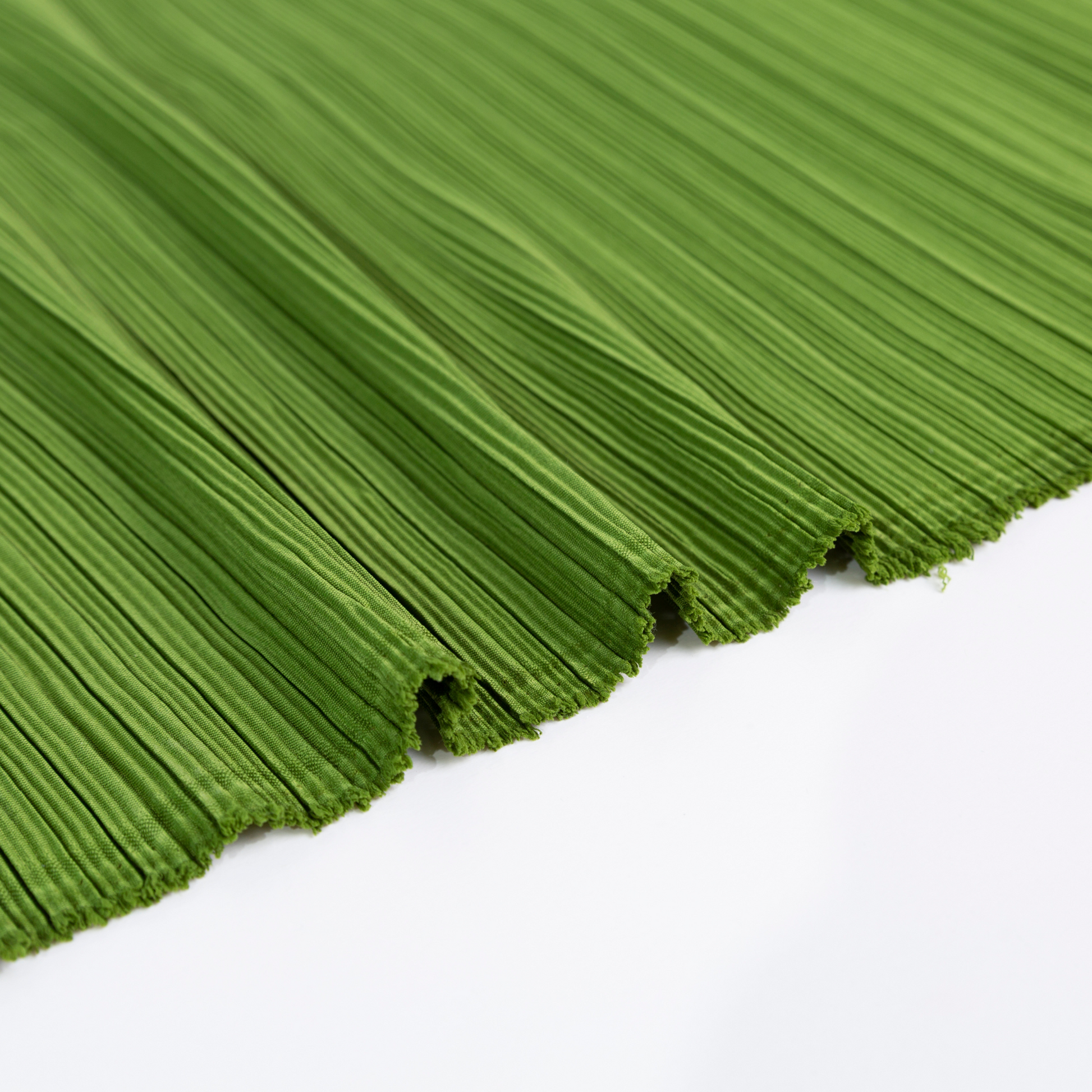 Pleated Crinkle DIY Textured Fabric 10 yards - Olive Green