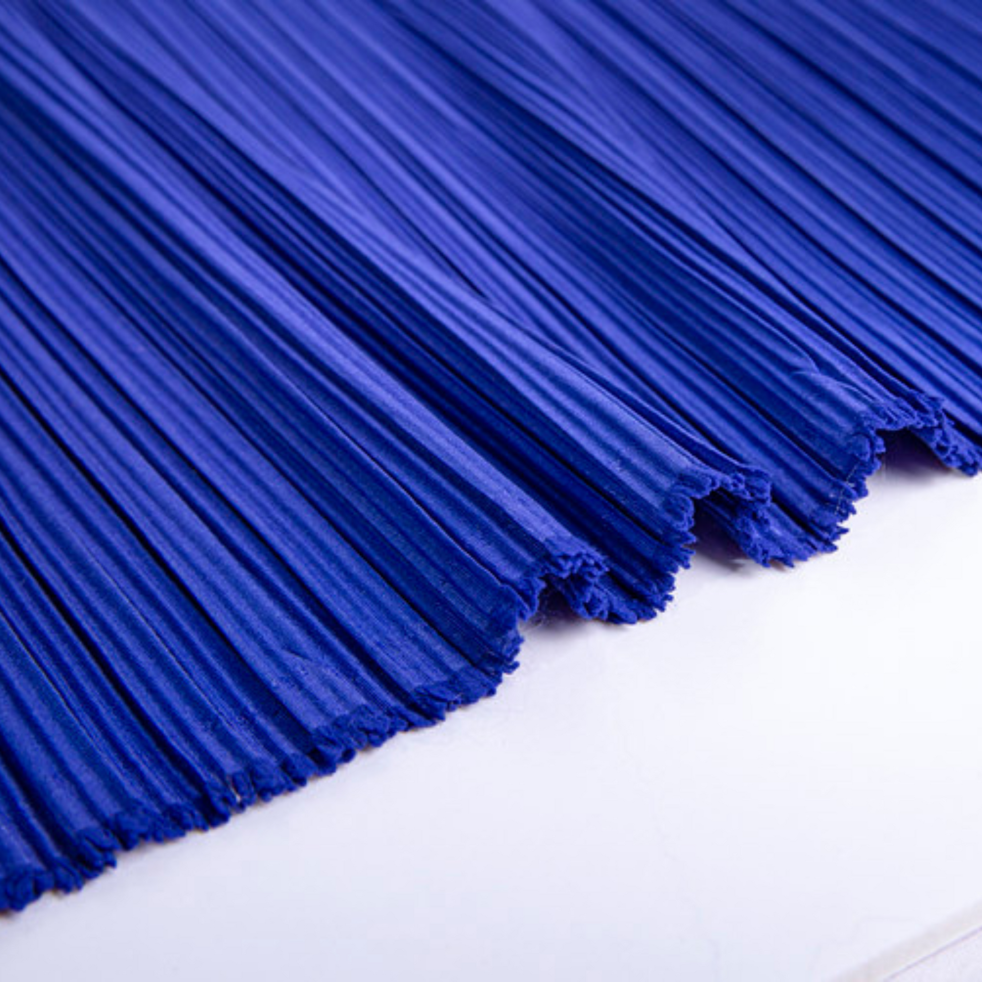 Pleated Crinkle DIY Textured Fabric 10 yards - Royal Blue
