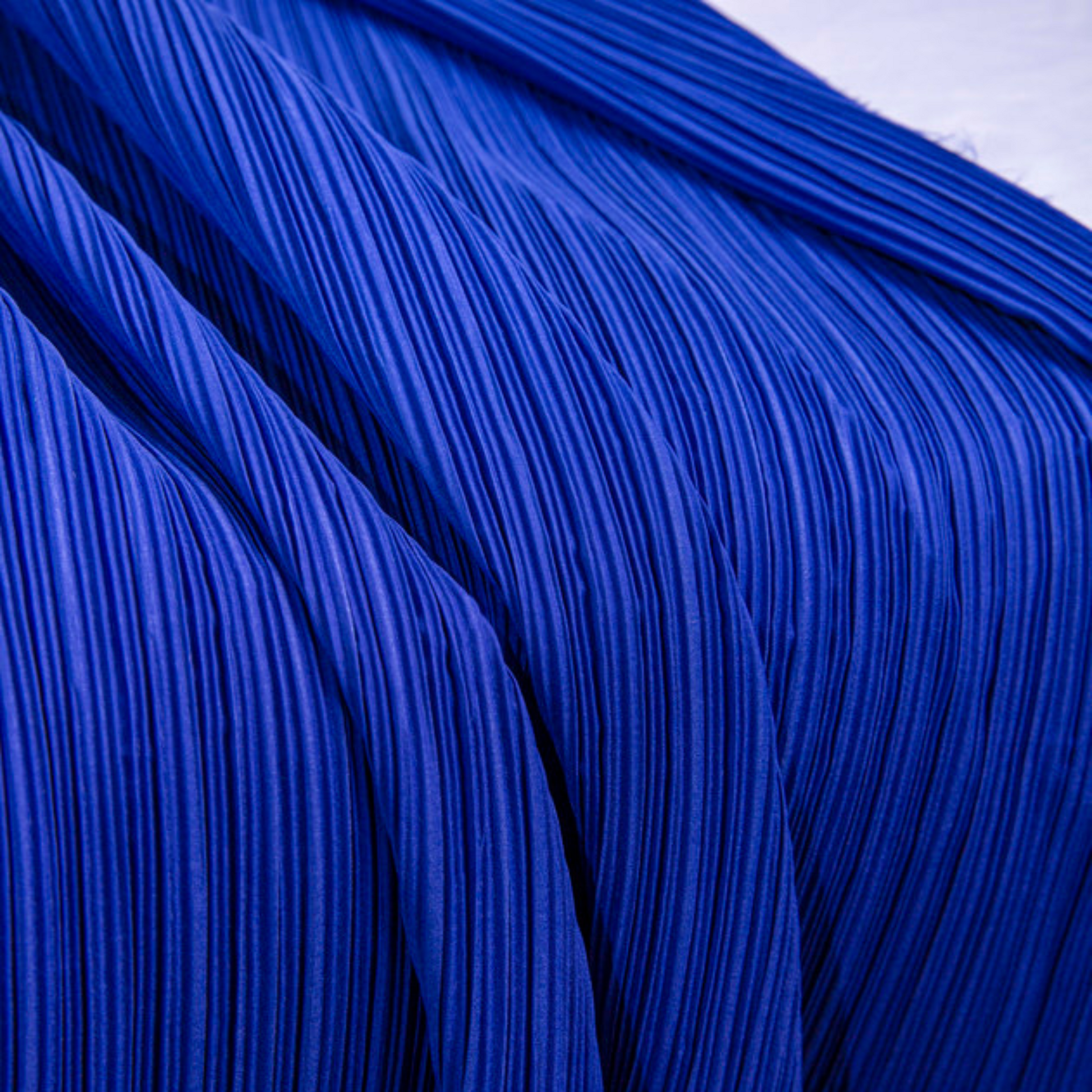 Pleated Crinkle DIY Textured Fabric 10 yards - Royal Blue
