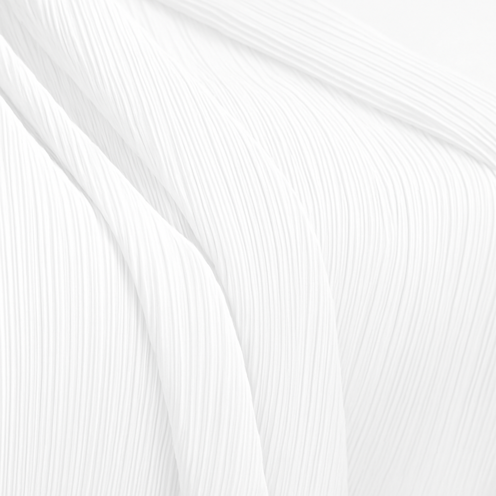 Pleated Crinkle DIY Textured Fabric 10 yards - White