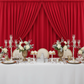 Poly Premier Fire Retardant (FR) 10ft H x 60" W drape/backdrop - Red | uprights | bases | crossbars 