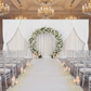 wedding ceremony with Poly Premier Fire Retardant (FR) 12ft H x 60" W drape/backdrop - White