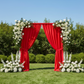 Poly Premier Fire Retardant (FR) 8ft H x 60" W drape/backdrop - Red for garden wedding reception