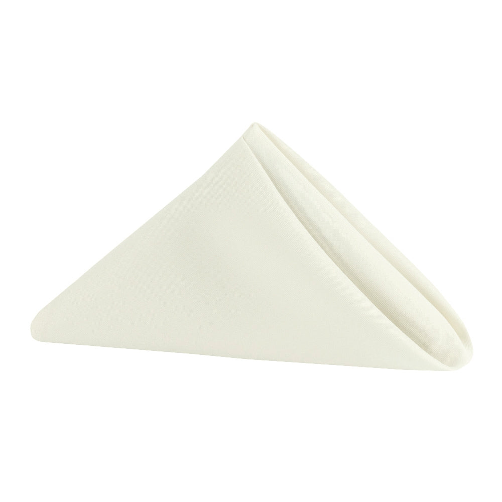 Premium Polyester Napkin 19"x19" - Light Ivory/Off White