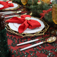 Premium Polyester Napkin 19"x19" - Red christmas table setting
