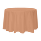 Premium Polyester 132" Round Tablecloth - Latte Rose
