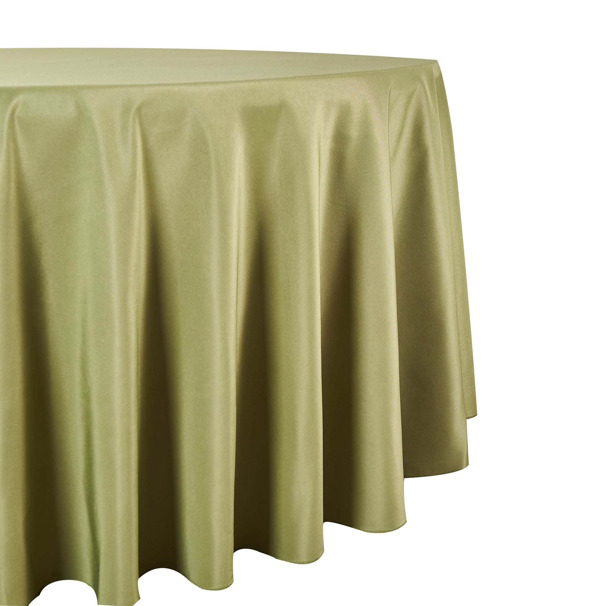 Polyester Round Tablecloth Moss Green close up