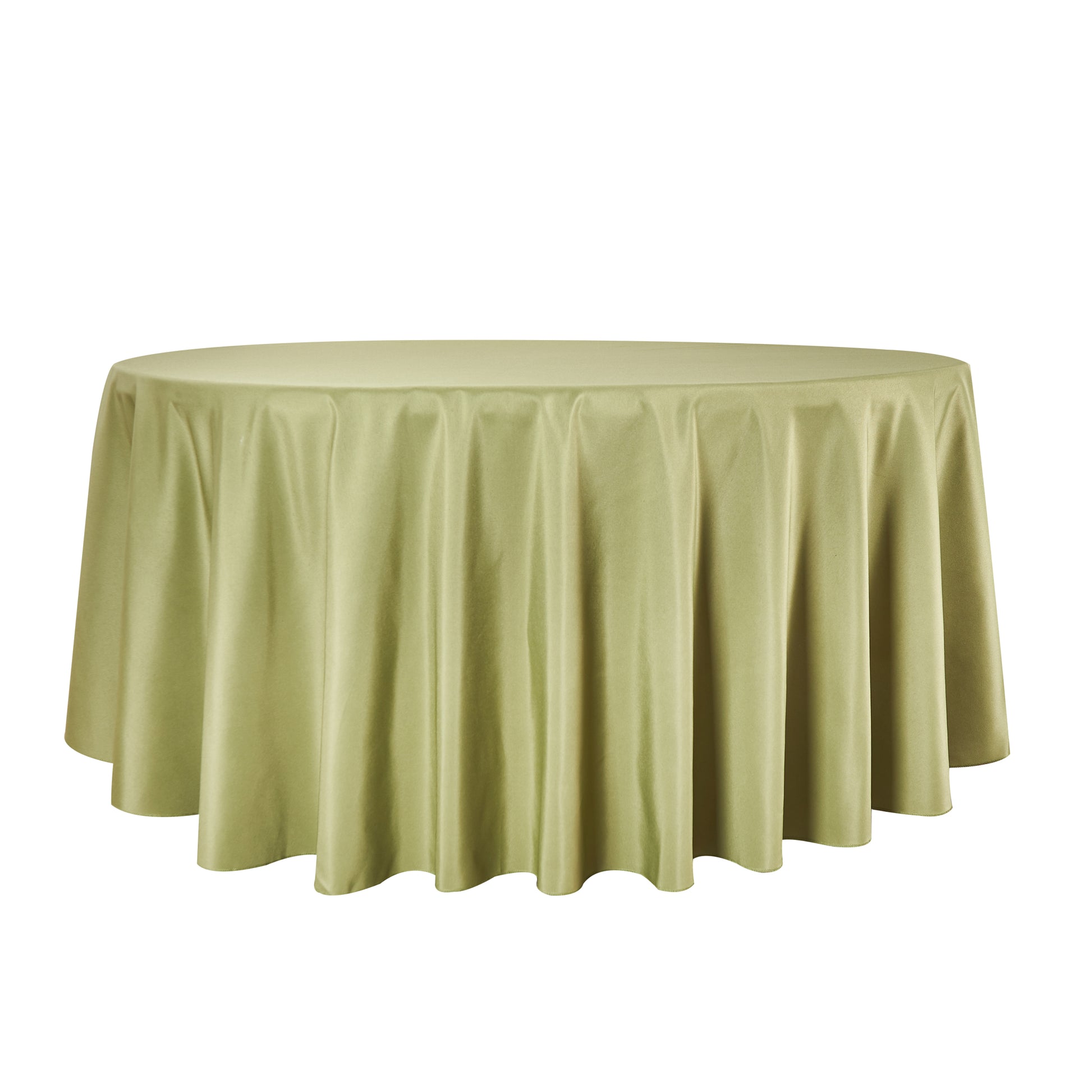 Polyester Round Tablecloth Moss Green full view