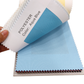 Polyester Swatch Booklet showing swatch color label with material and color