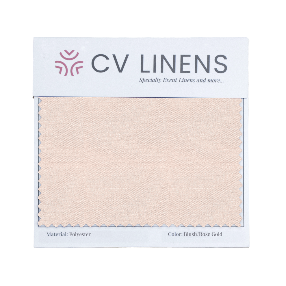 Polyester Swatch Card - Blush/Rose Gold - CV Linens™
