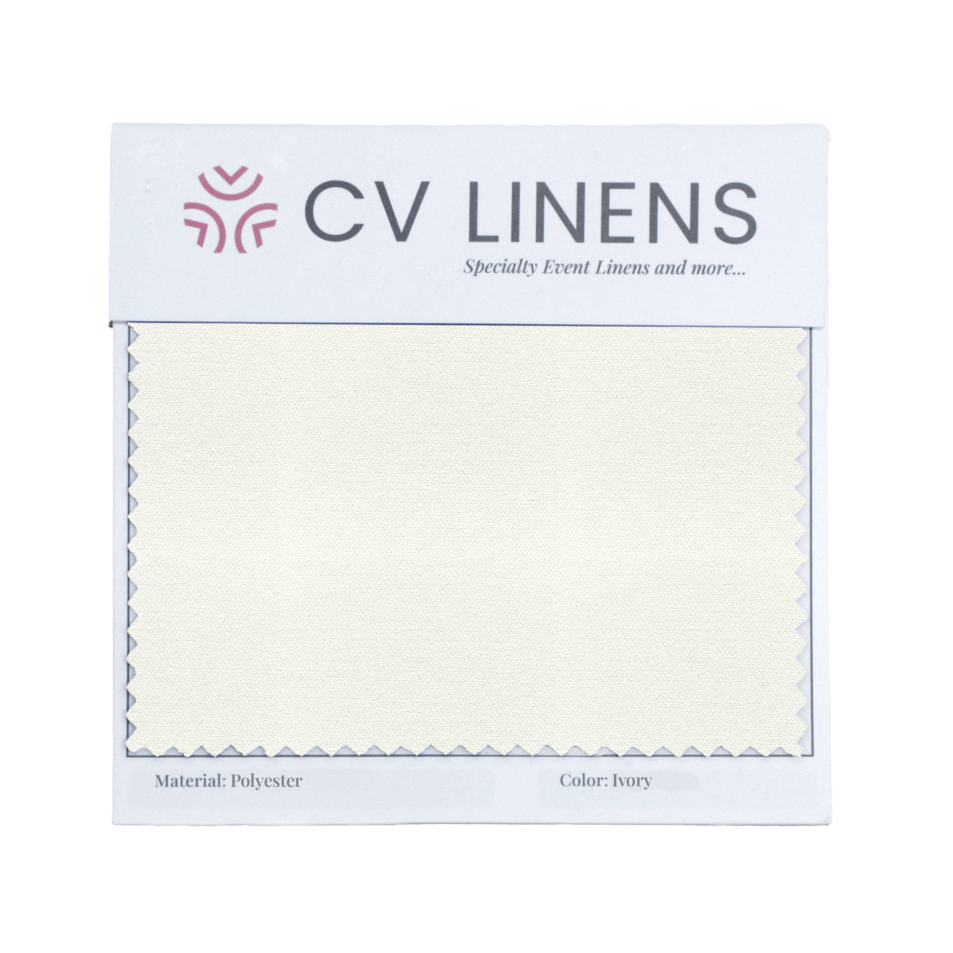 Polyester Swatch Card - Ivory