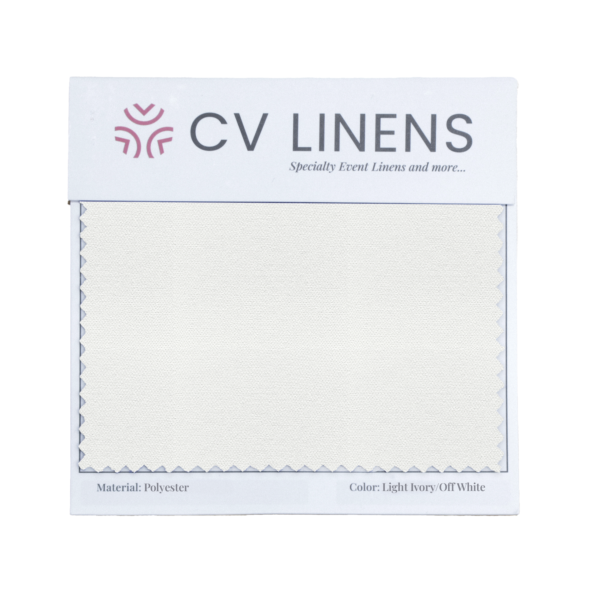 Polyester Swatch Card - Light Ivory/Off White