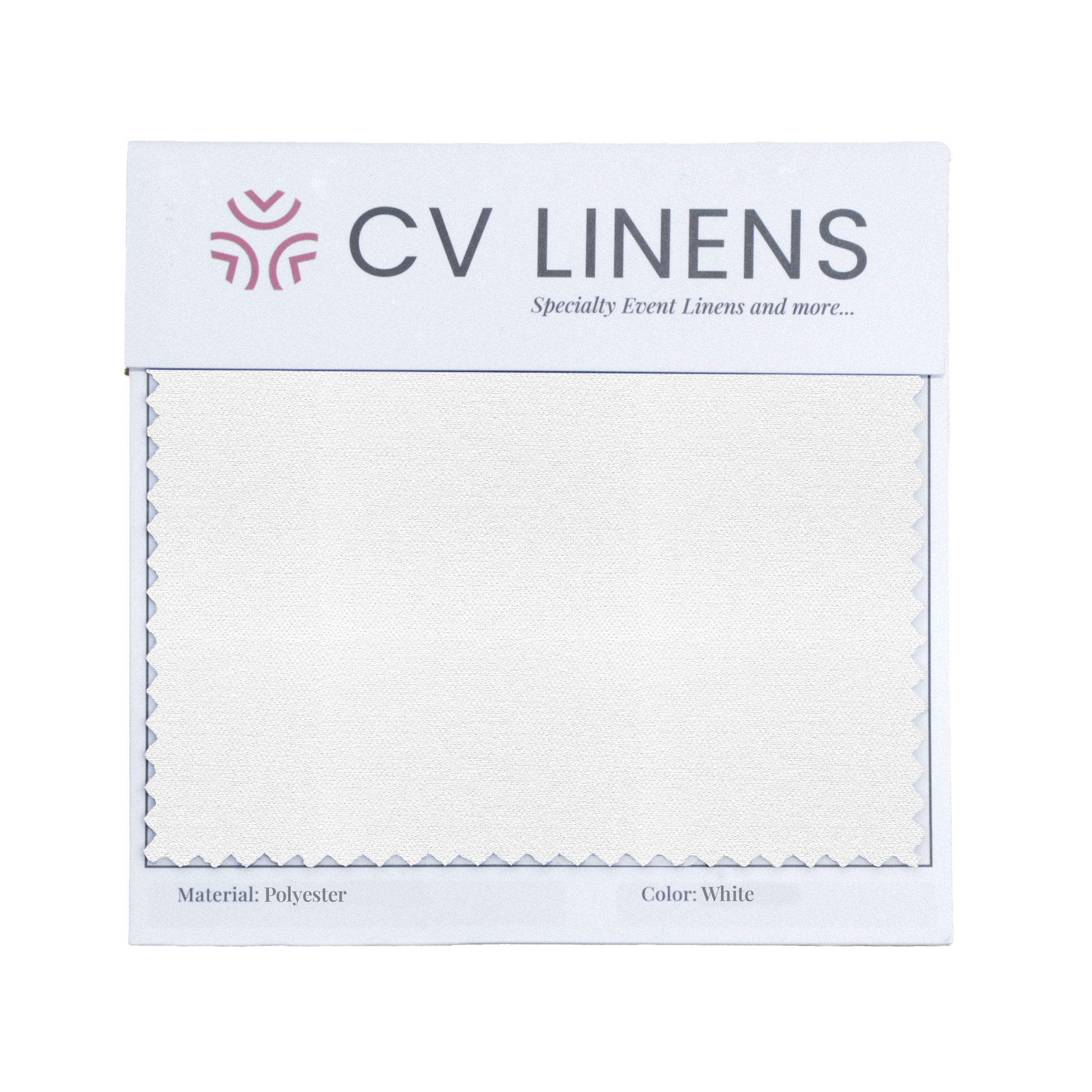 Polyester Swatch Card - White
