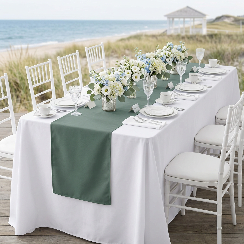 Eucalyptus runner coastal bridal shower