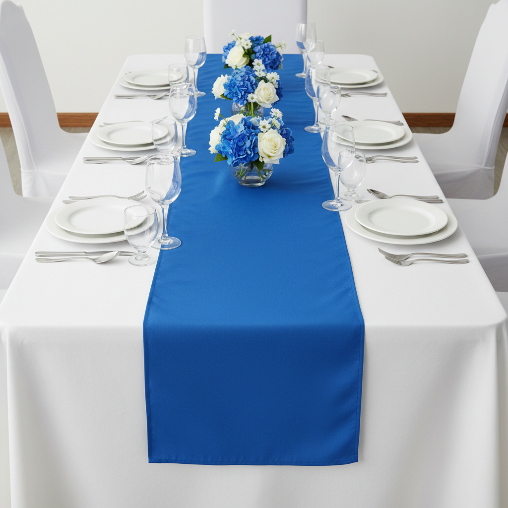 Polyester Table Runner - Royal Blue