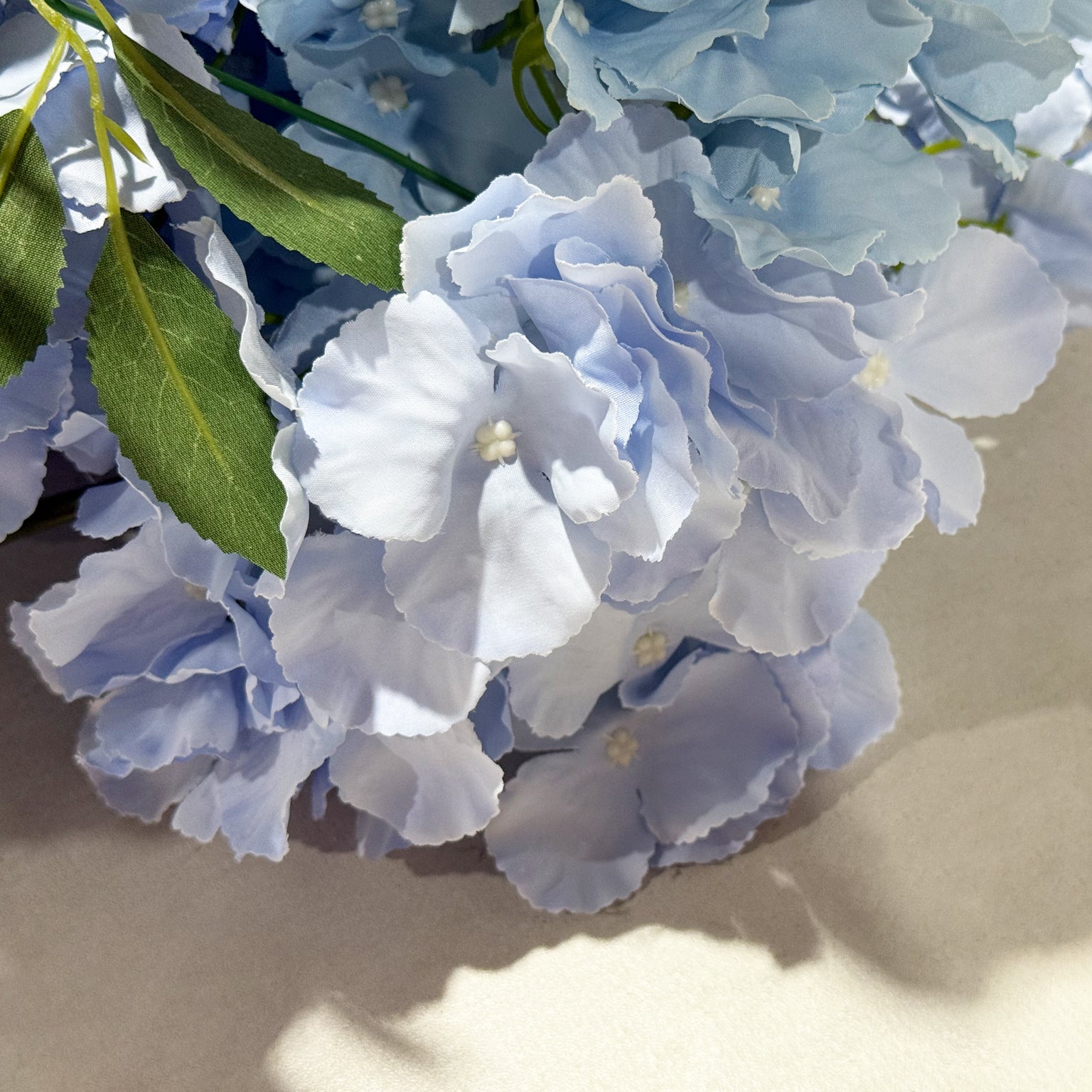 2 pcs/pk Premade Flower Backdrop Arch/Table Runner Decor Baby Blue close up