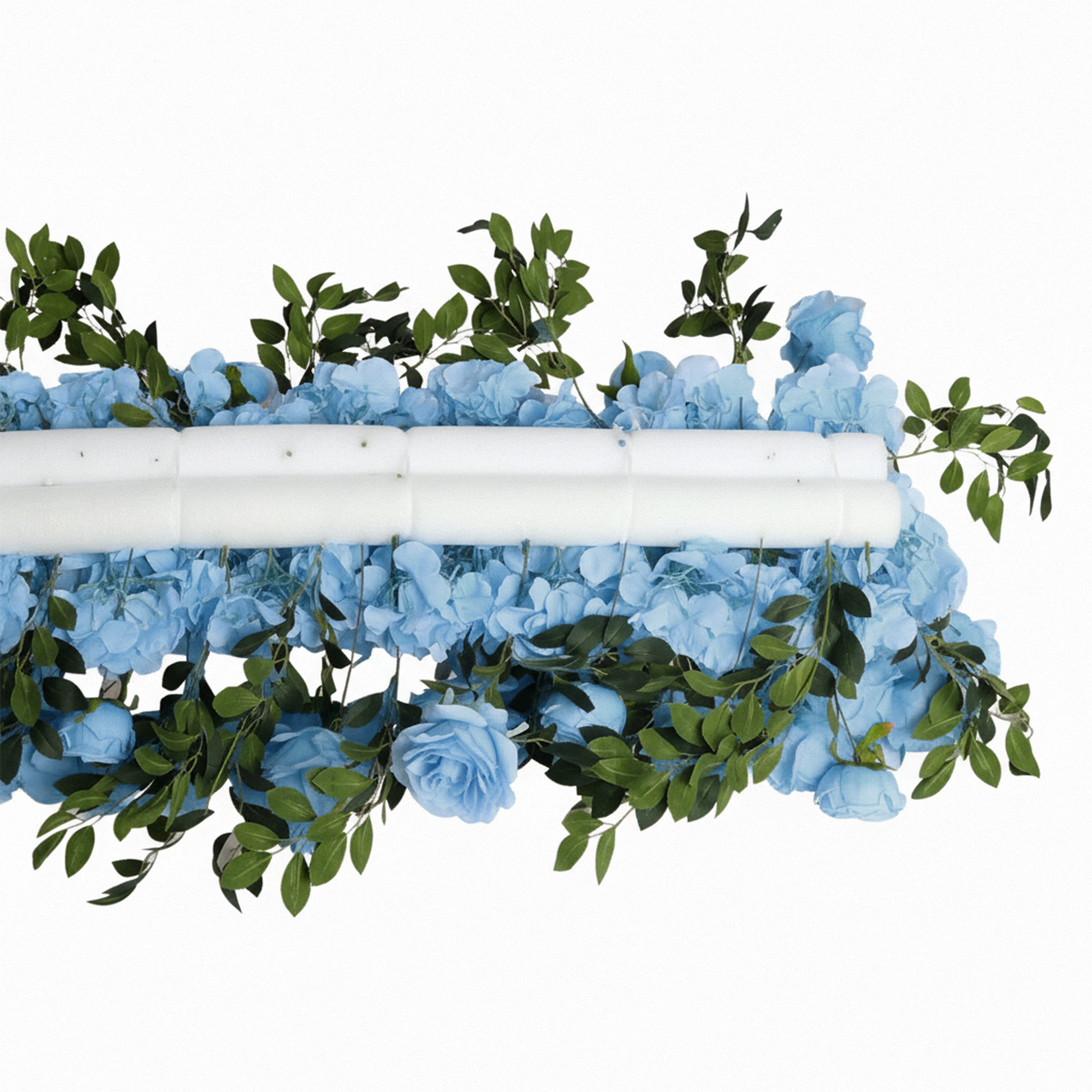 2 pcs/pk Premade Flower Backdrop Arch/Table Runner Decor Blue backside