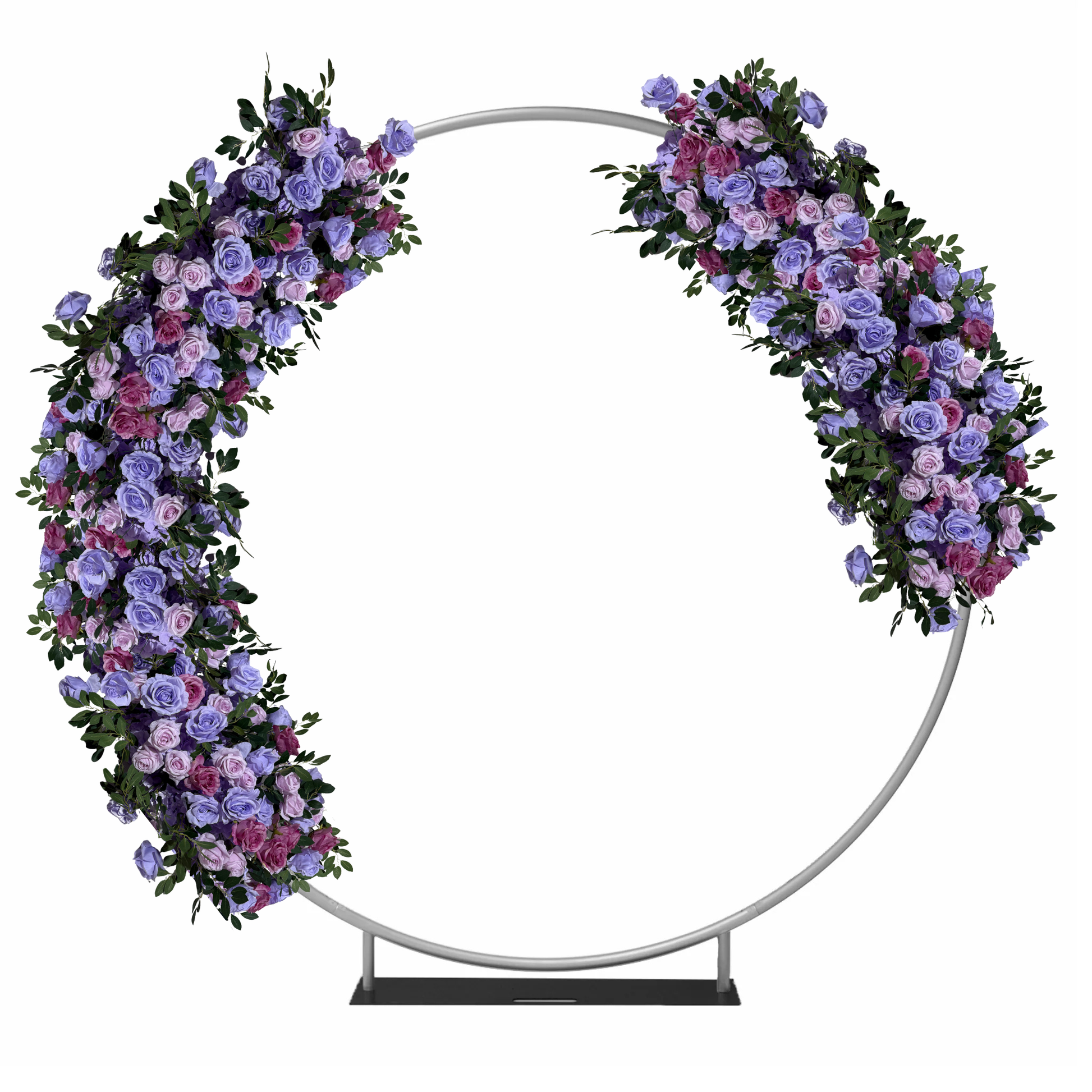 2 pcs/pk Premade Flower Backdrop Arch/Table Runner Decor Lavender on round arch