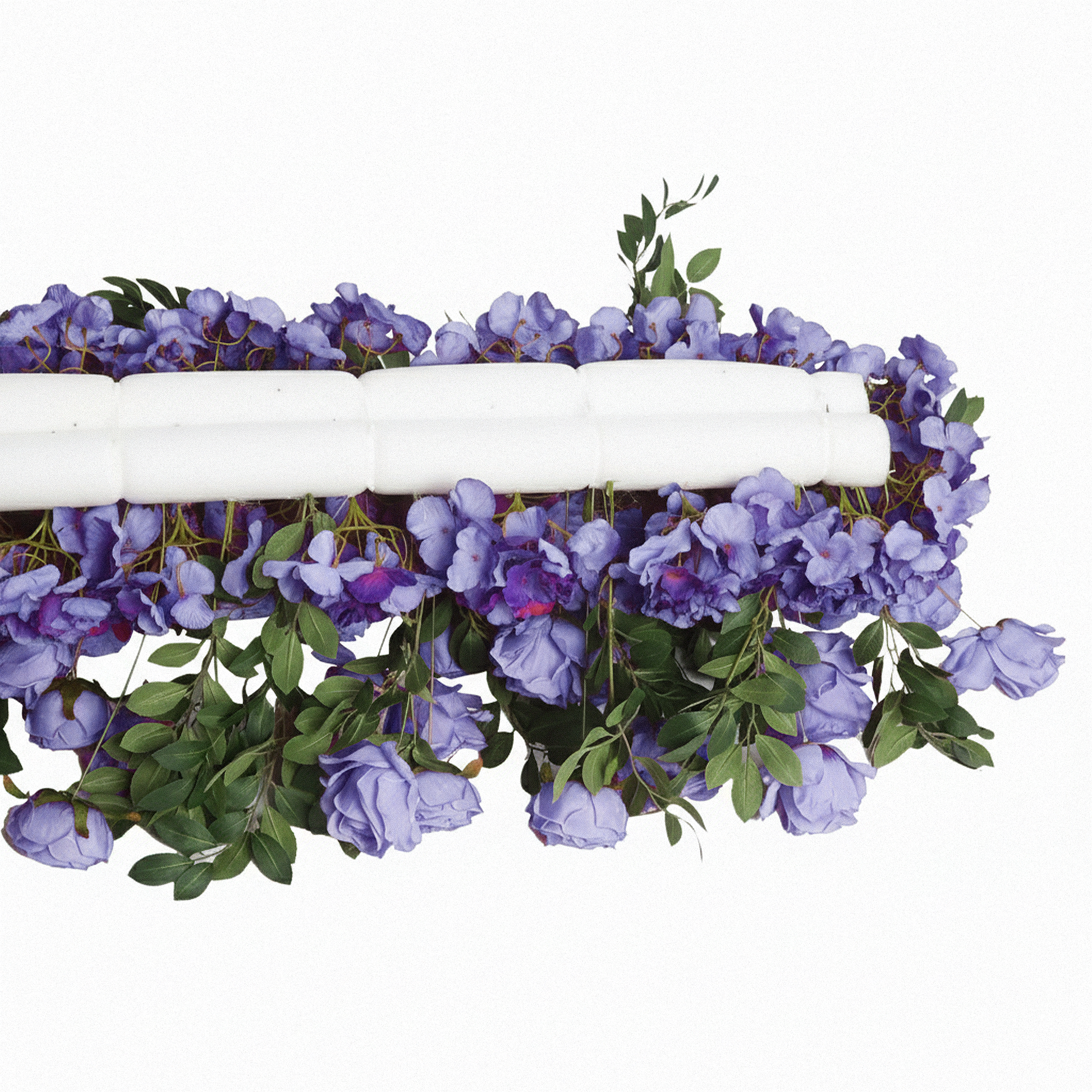 2 pcs/pk Premade Flower Backdrop Arch/Table Runner Decor Lavender backside