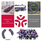 2 pcs/pk Premade Flower Backdrop Arch/Table Runner Decor Lavender collage