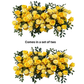 2 pcs/pk Premade Flower Backdrop Arch/Table Runner Decor - Pastel Yellow
