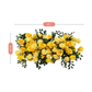 2 pcs/pk Premade Flower Backdrop Arch/Table Runner Decor Pastel Yellow infographic 