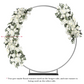 Premade Flower Backdrop Arch/Table Runner Decor - White