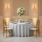 Premium 120" Round White Spun Polyester Tablecloth