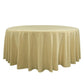 Premium 120" Round Champagne Spun Polyester Tablecloth - CV Linens