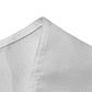 Premium 132" Round White Spun Polyester Tablecloth hemmed close up