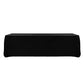 Premium 90"x132" Rectangular Black Spun Polyester Tablecloth front view