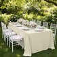 Premium 90"x132" Rectangular Ivory Spun Polyester Tablecloth