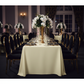 Premium 90"x132" Rectangular Ivory Spun Polyester Tablecloth