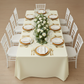Premium 90"x156" Rectangular Ivory Spun Polyester Tablecloth