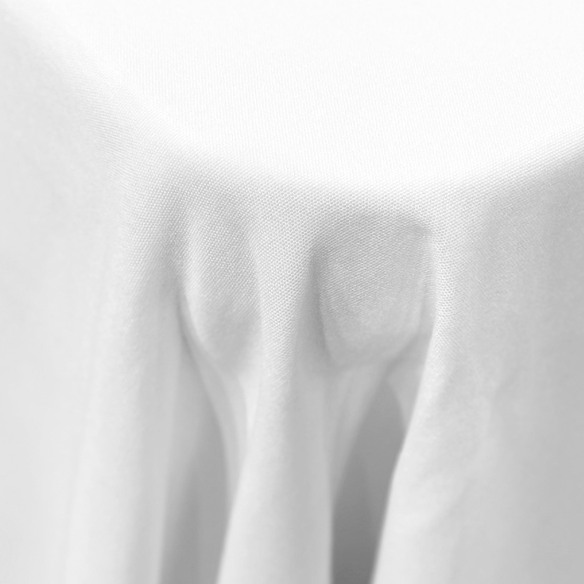 Premium 90"x156" Rectangular White Spun Polyester Tablecloth close up