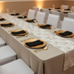corporate awards night with Premium Linen-Look Panama Weave 90"x132" Rectangle Tablecloth - Beige