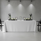 Premium Linen-Look Panama Weave 90"x132" Rectangle Tablecloth - White