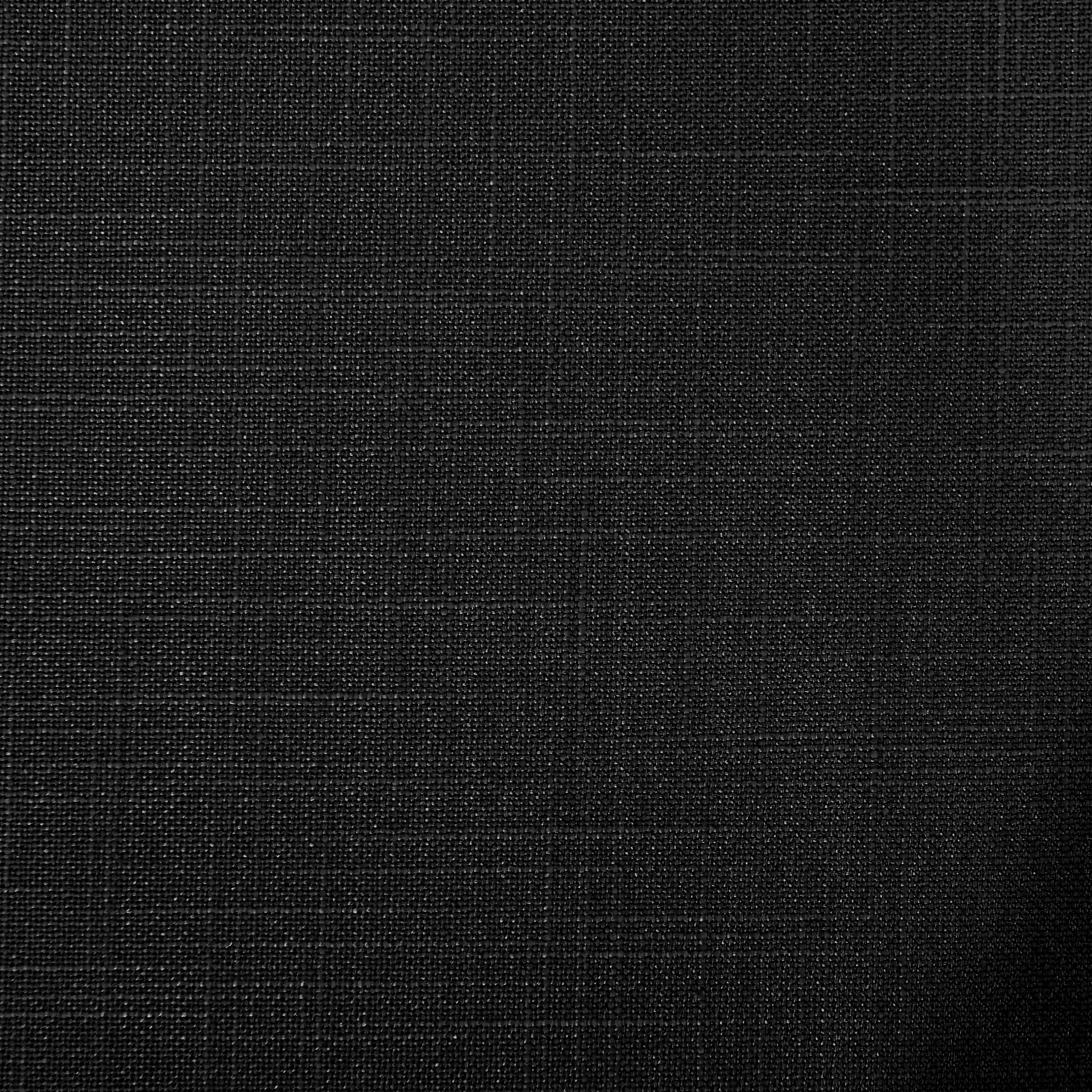 Premium Linen-Look Panama Weave Black fabric